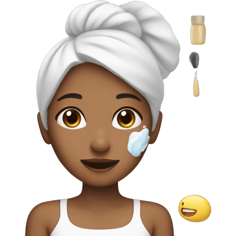 Girl doing skincare emoji