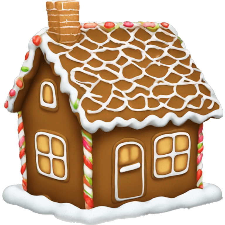 Cute gingerbreadhouse emoji