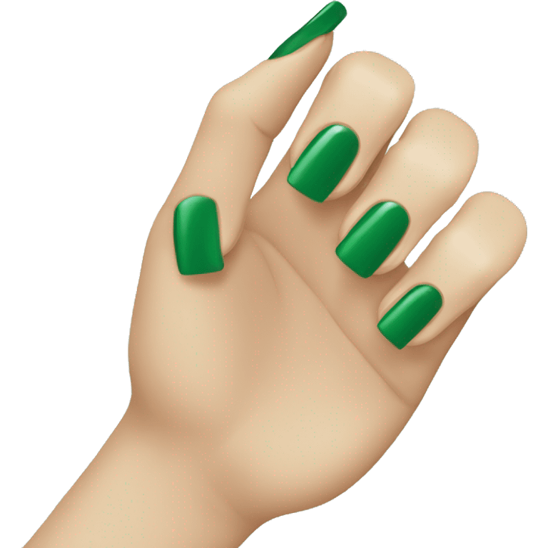 Nail polish emoji with the brat green nail color emoji