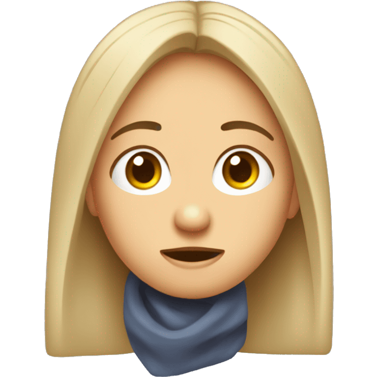 Cara mirando arriba a la derecha con expresión de nose emoji