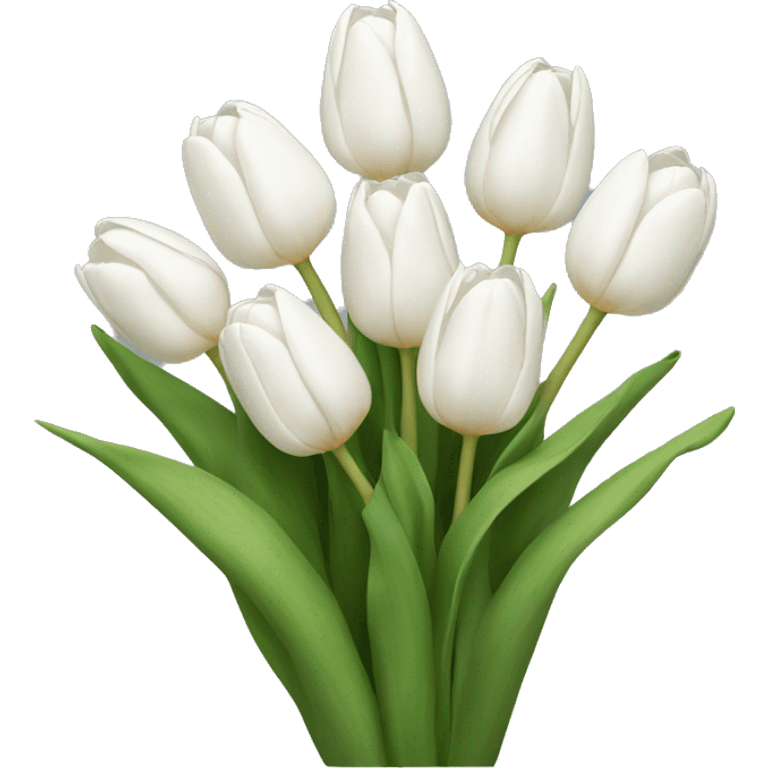 white tulip bouquet  emoji