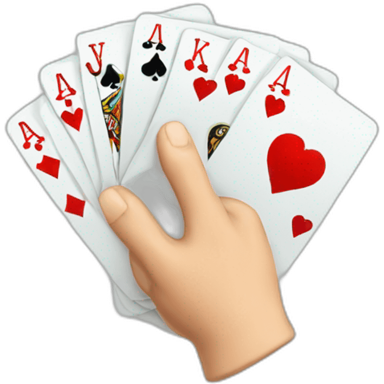 Poker hand emoji