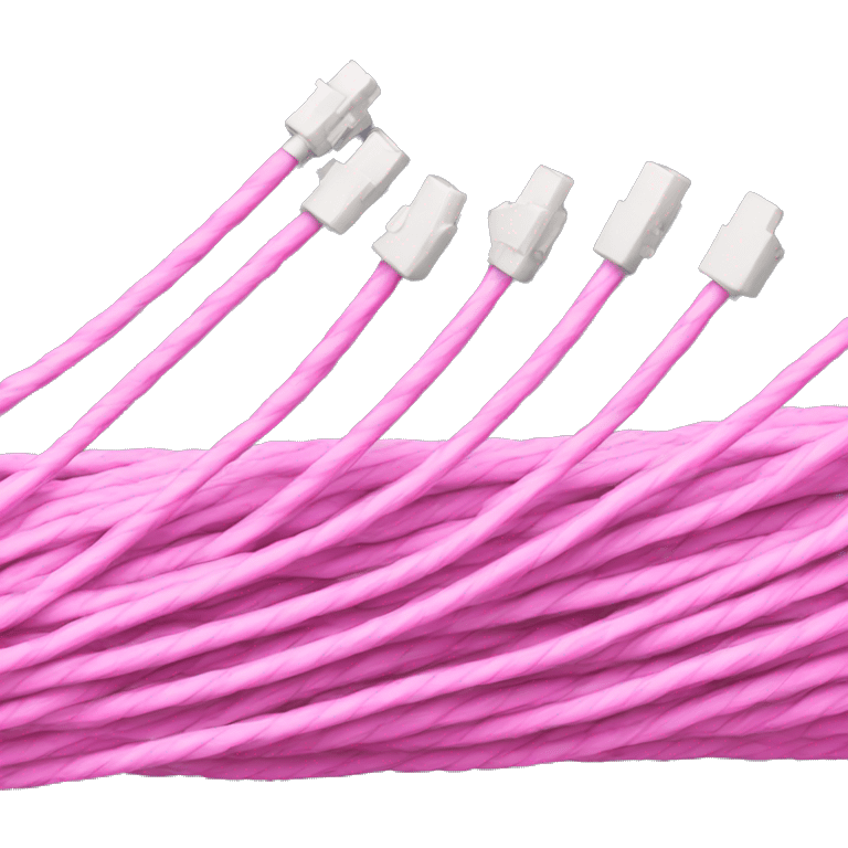 Pink fiber optic cable bundle emoji