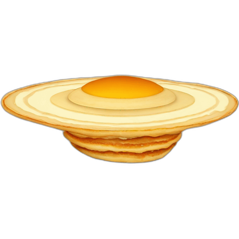 saturn as a pancake emoji