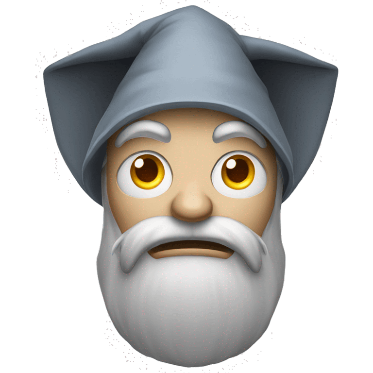 gray wizard with hat angry emoji