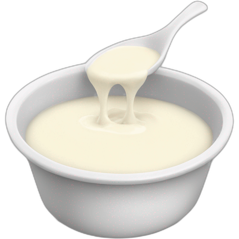 white sauce in a dipping dish emoji