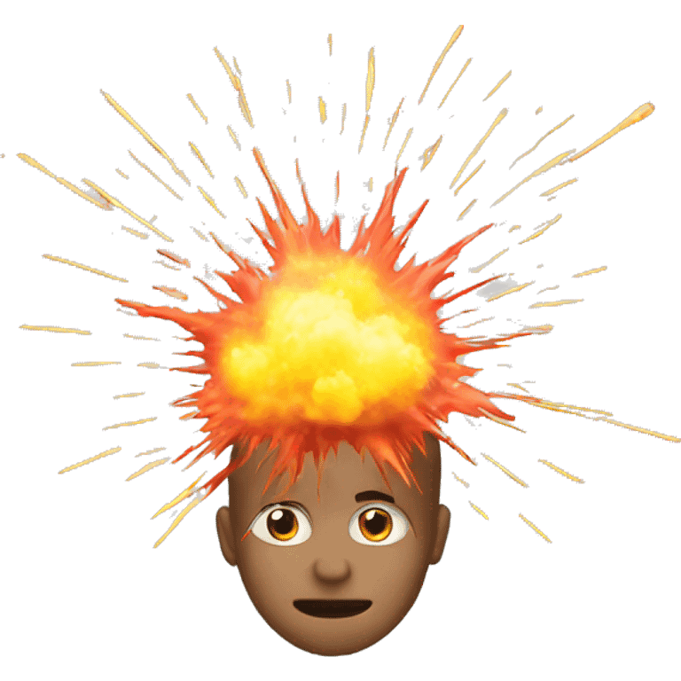 Create a brain with an explosion above emoji