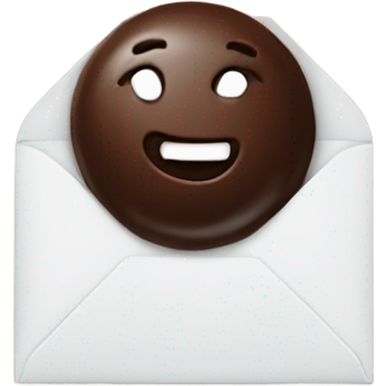 chocolate and a folded card emoji