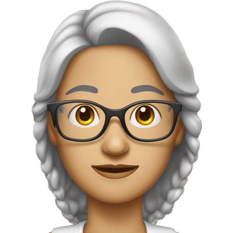 Femme âgée avec lunettes emoji