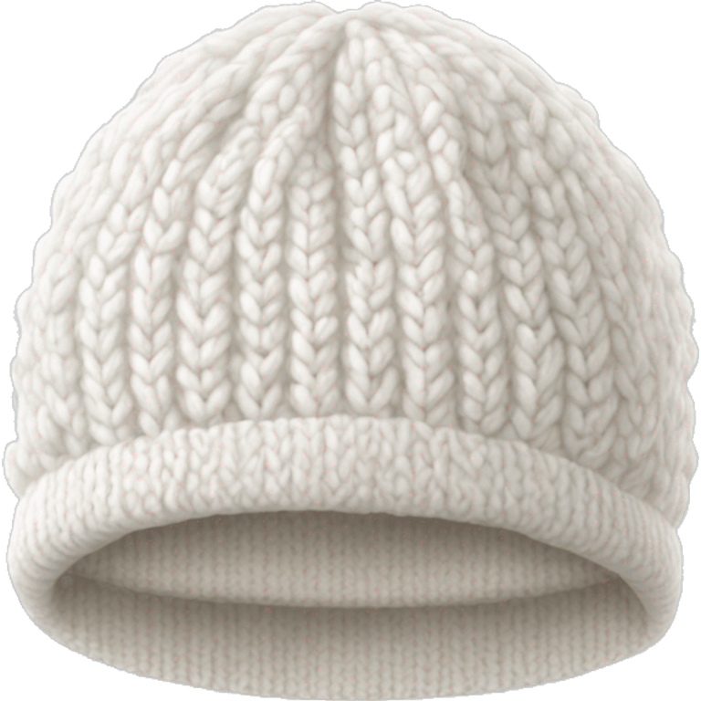 white knitted wool cap piece of clothing emoji