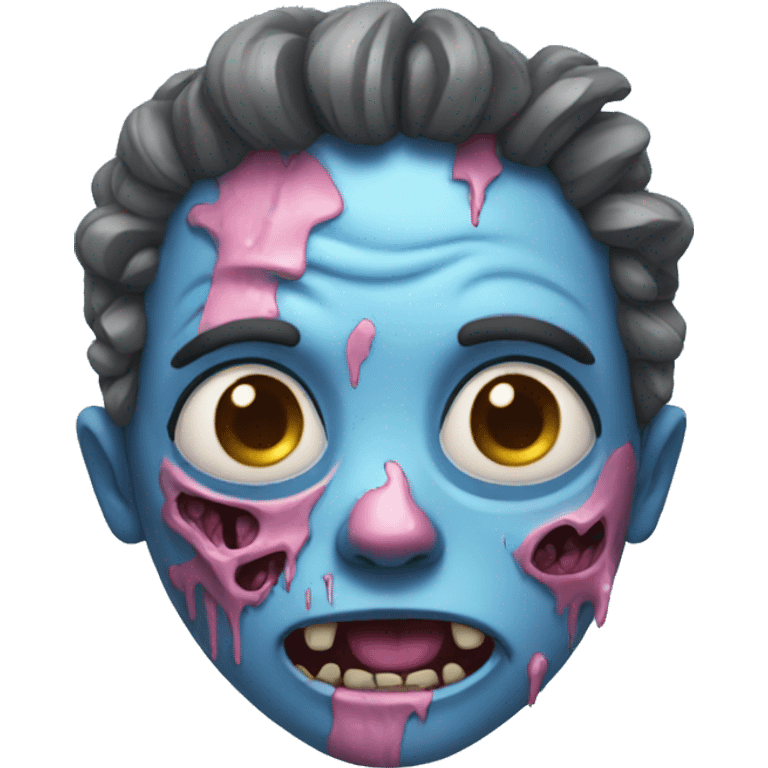 pink blue zombie cute emoji