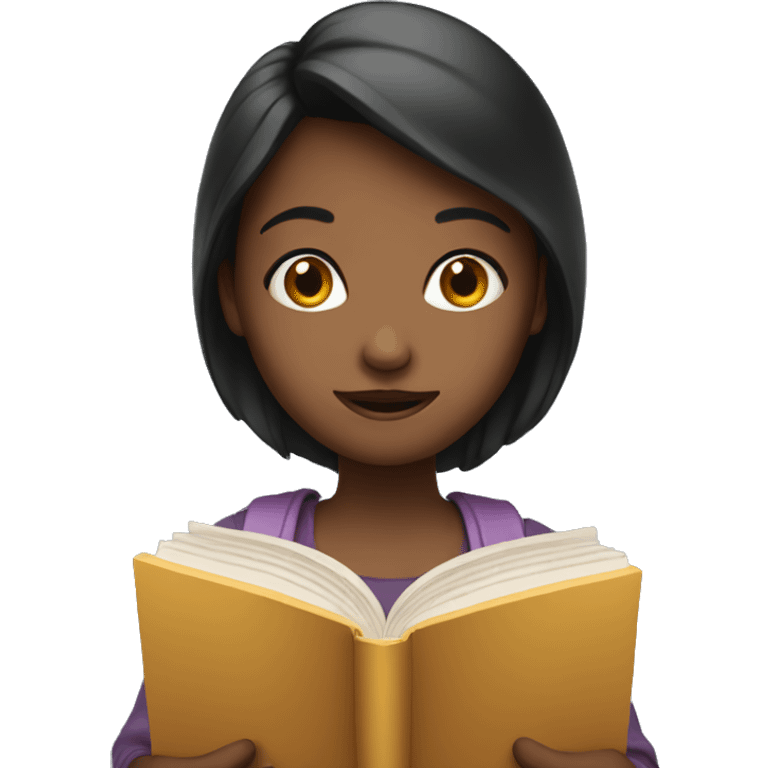 Girl reading a book  emoji