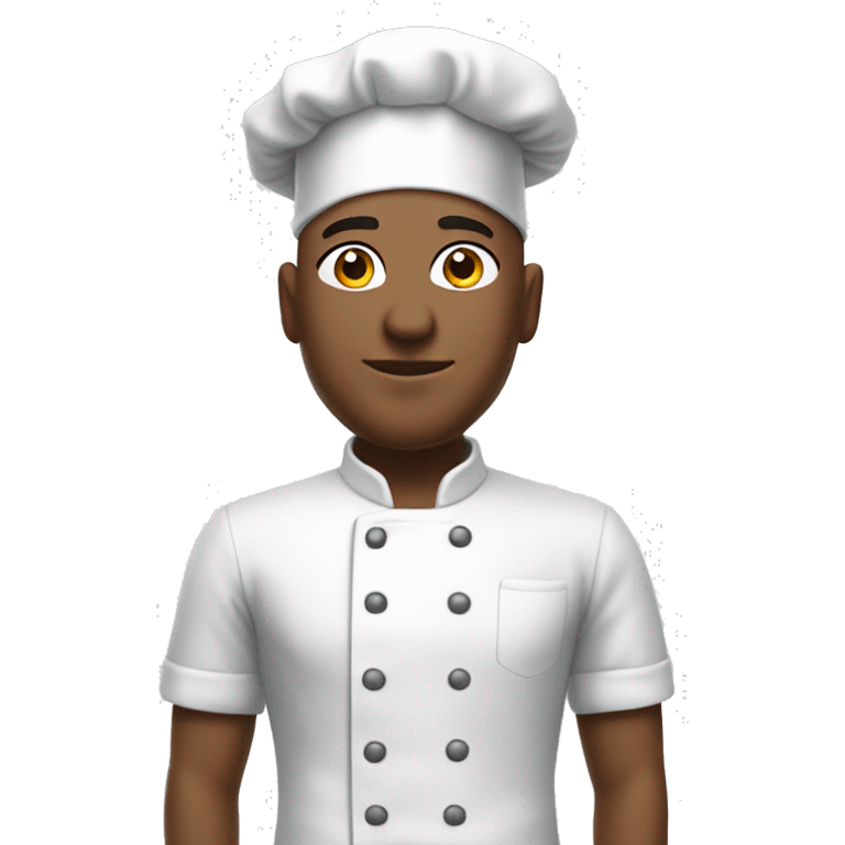 bald meme boy in shirts with chef hat and dress like cook master and persil around  emoji