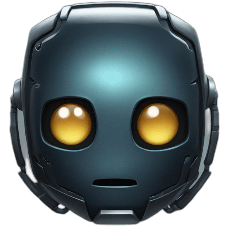 cute obsidian robot face emoji