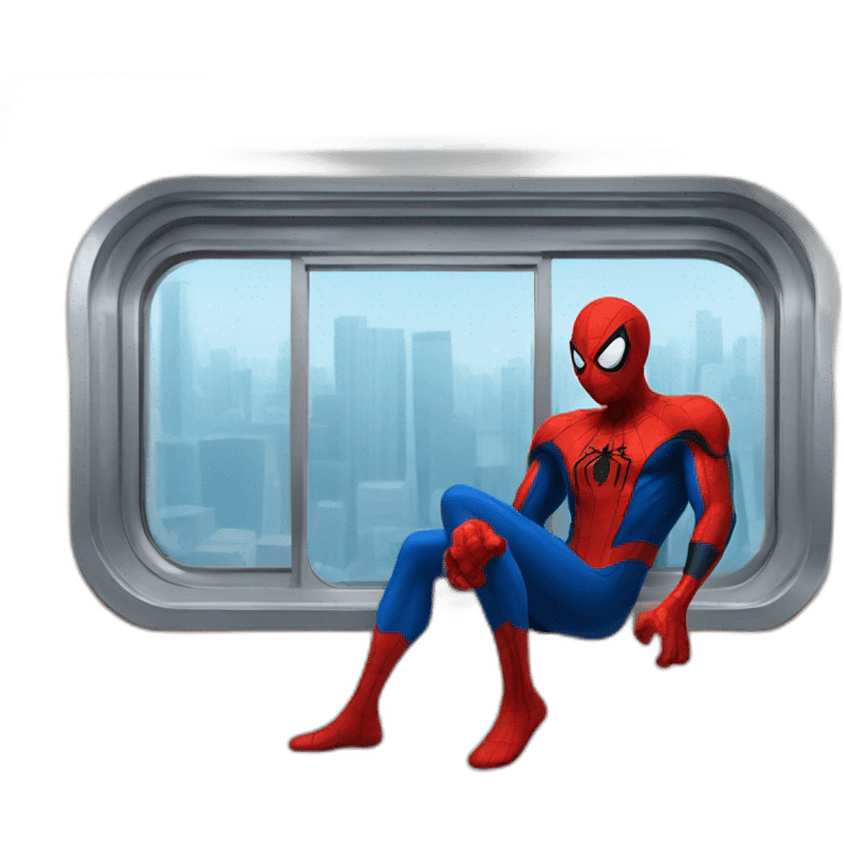 spiderman on a train emoji