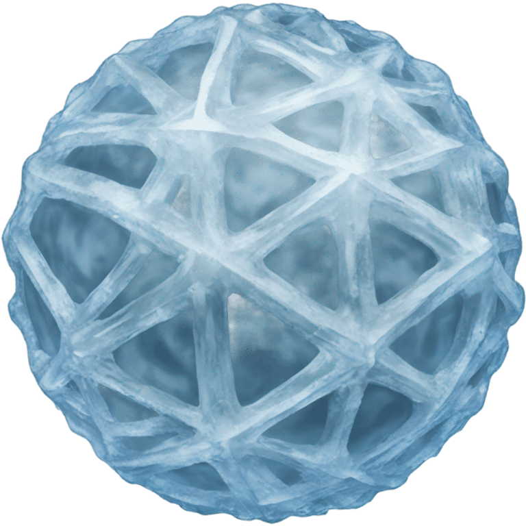 Ice shaped ball emoji