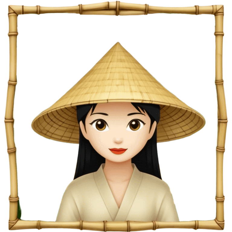 ​Cinematic Realistic Traditional Vietnamese Nón Lá, depicted as a delicately crafted conical hat made of bamboo and palm leaves with subtle texture and natural wear, set against a serene rural backdrop bathed in warm, soft sunlight, evoking authentic cultural heritage, emoji