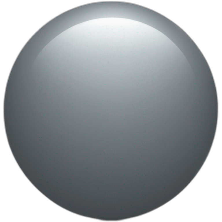 glossy gray sphere without face emoji