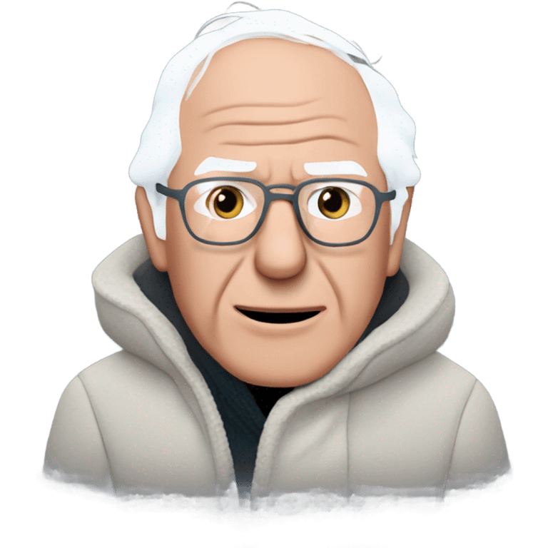 Bernie sanders with gloves emoji