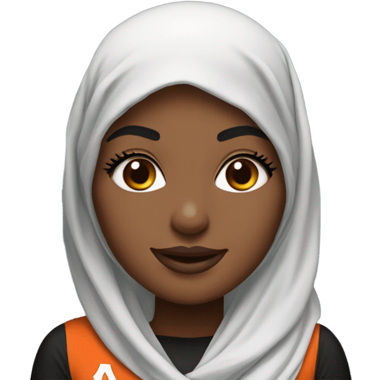 Giants cheerleader in hijab emoji