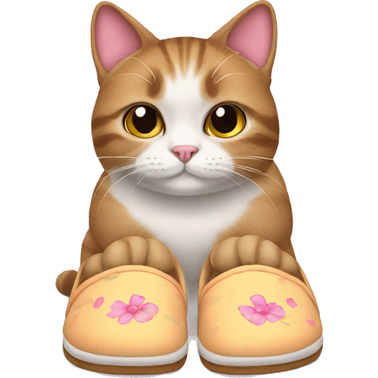 Cat wearing slippers emoji