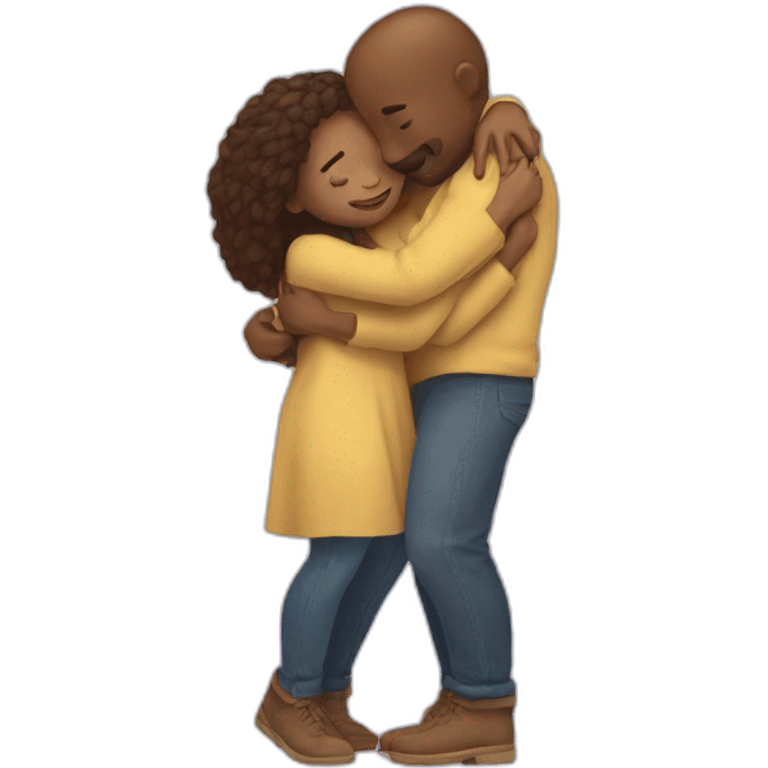 Love with hug emoji