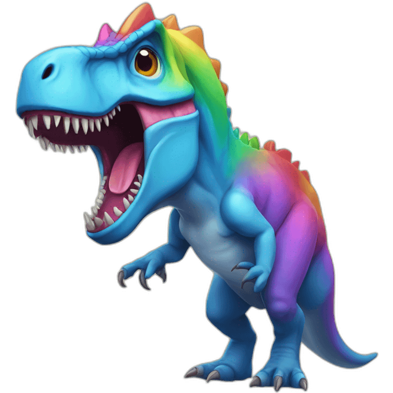 unicon-tyrannosaurus-rainbow emoji