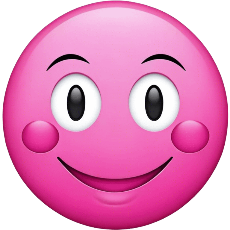 Pink smiley sace emoji