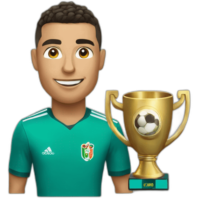 Ronaldo with word cup emoji