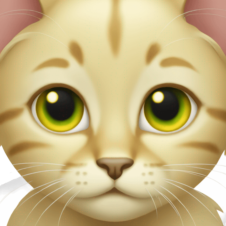 blonde cat yellow green eyes emoji