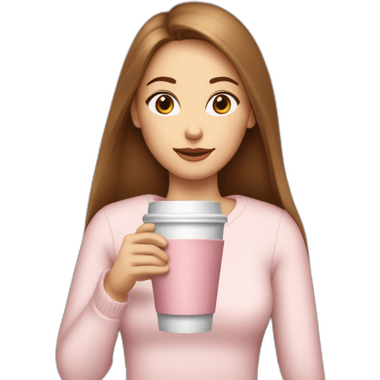 woman-with-pale-skin-and-brown-long-thin-straight-hair-wearing-a-white-woolly-shirt-drinking-coffee-from-a-light-pink-takeaway-cup-eyes-closed-b emoji