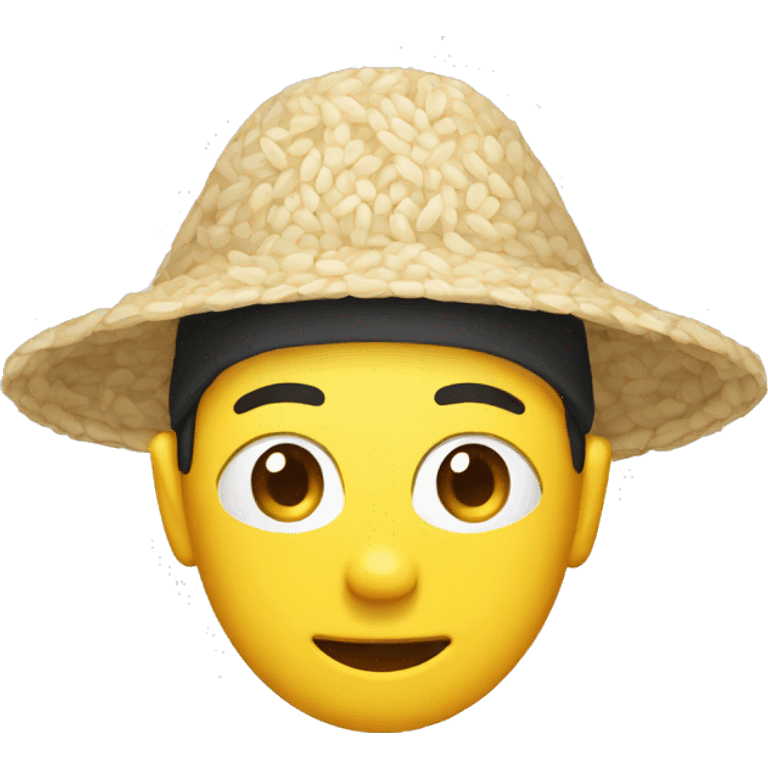 Rice hat emoji