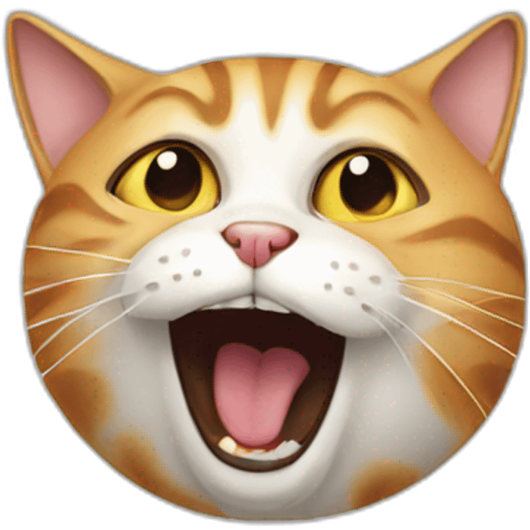 cat being crazy emoji