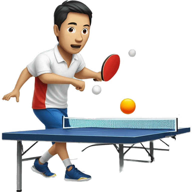 Chinese men playing ping pong  emoji