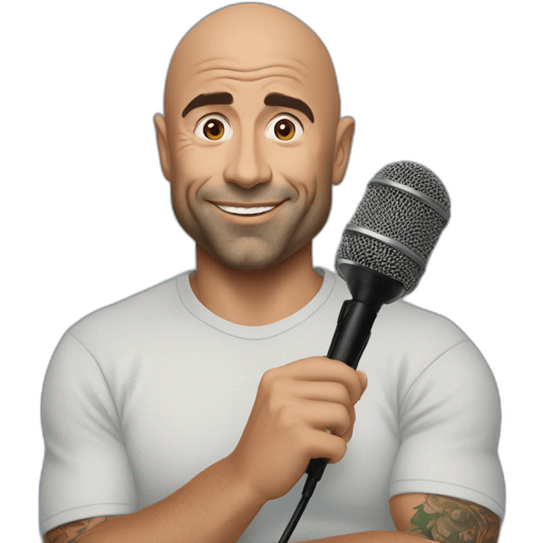 Joe Rogan podcast with a microphone emoji