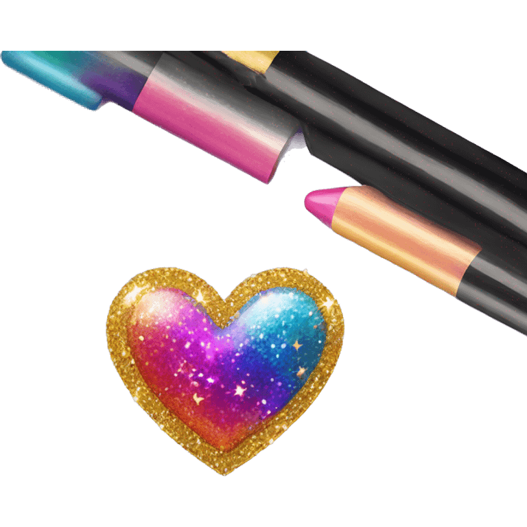 lisa frank glitter heart emoji