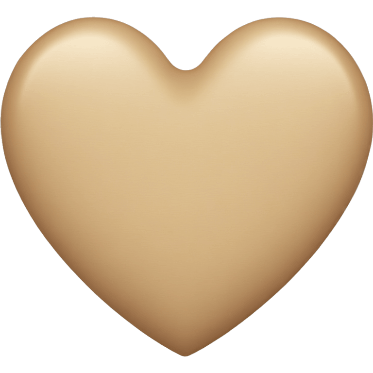 beige heart shape emoji