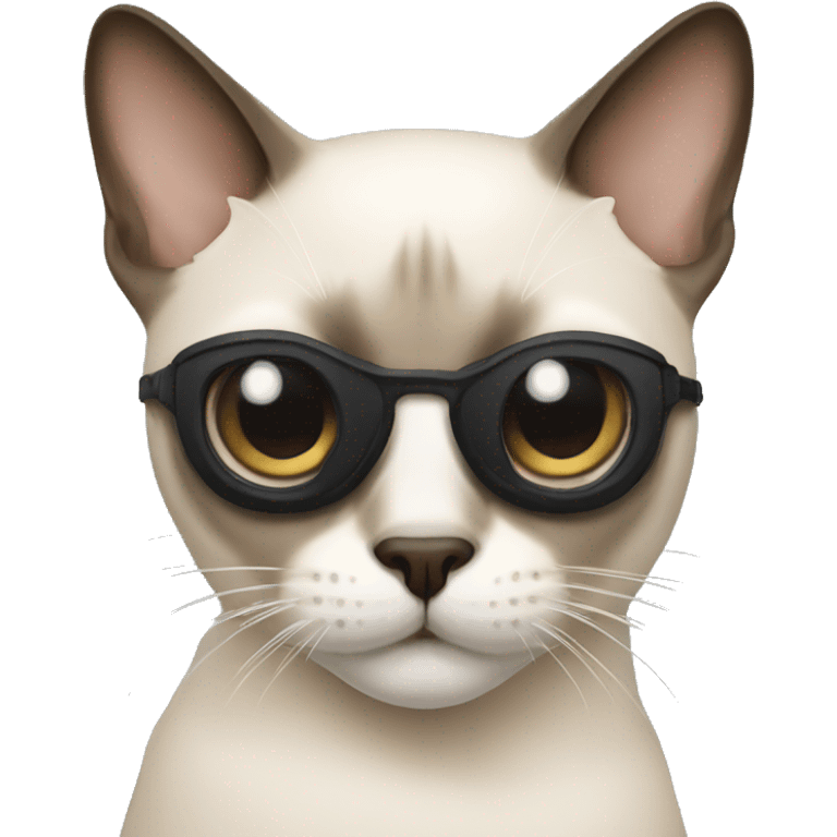 Siamese cat with eyepatch emoji