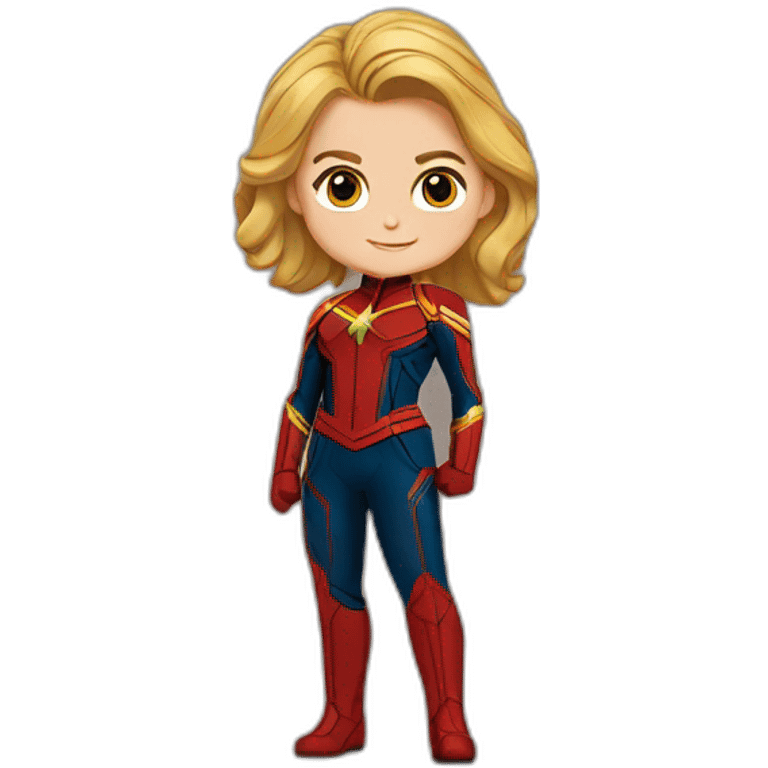 Captain Marvel small eyes emoji