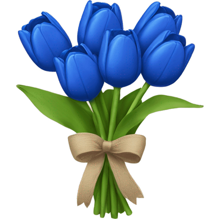 Bouquet of royal blue tulips emoji