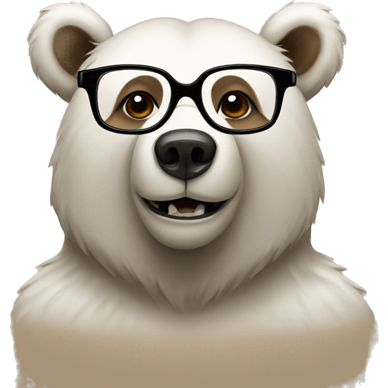 bear wearing glasses  emoji