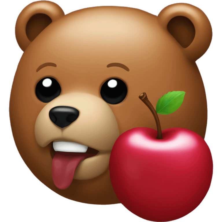 Cherry and bear emoji