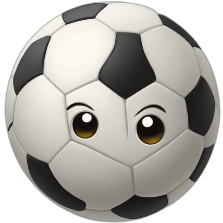 soccer ball with face emoji