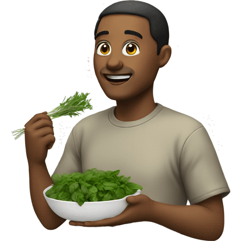 Eating herbs emoji