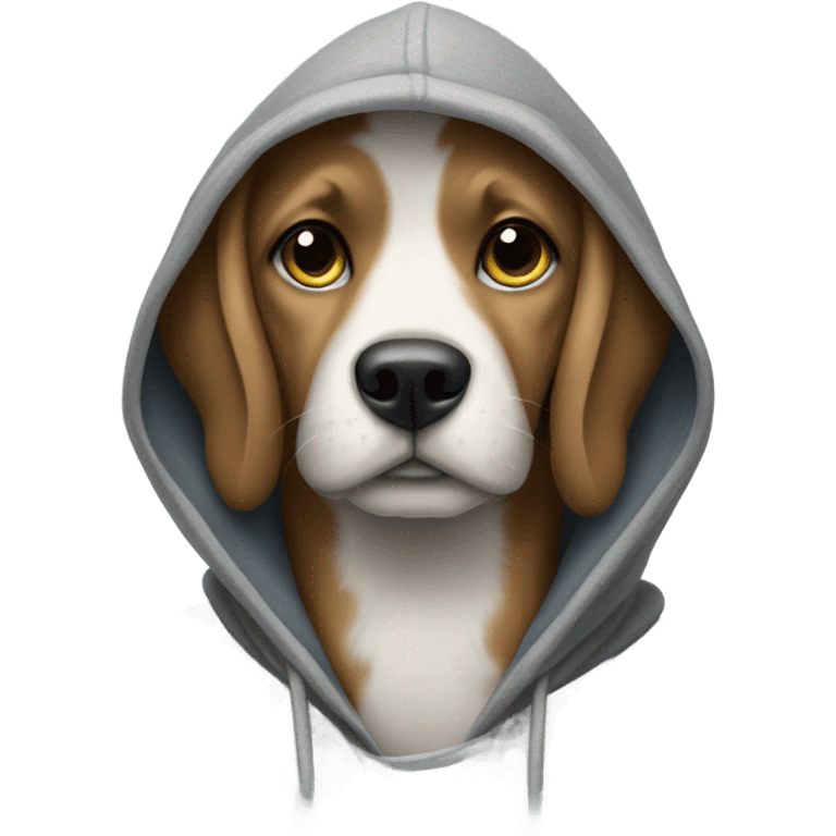 Dog wearing a hoodie  emoji