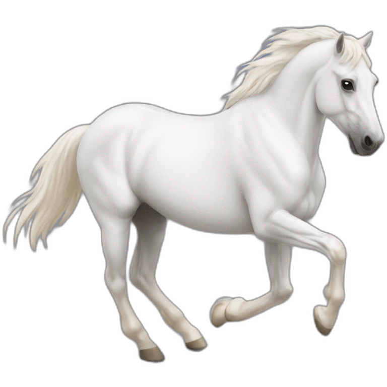 White trotting horse emoji