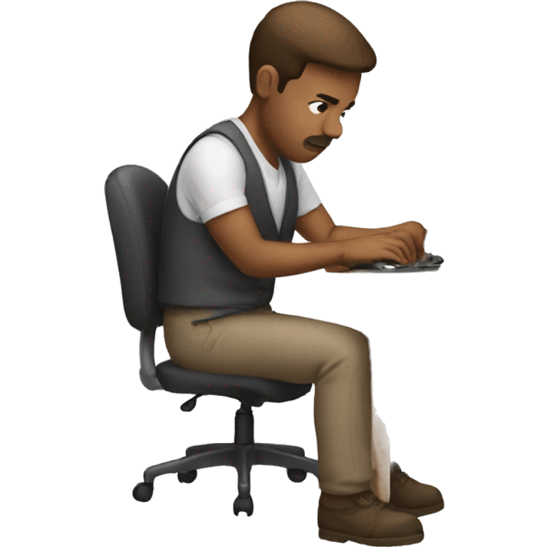 man Working hard emoji