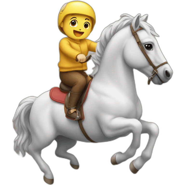 Baby riding boke emoji