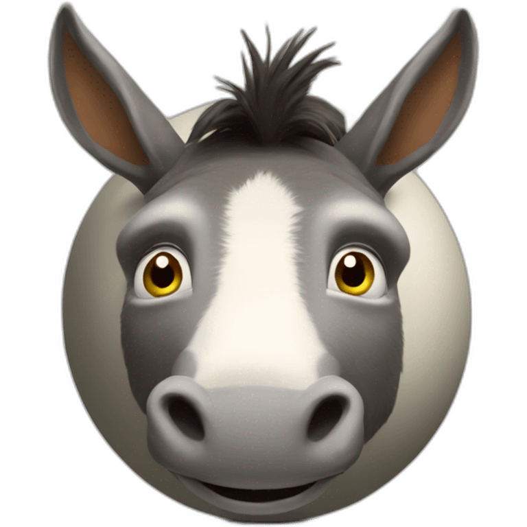 donkey from shrek as a sphere emoji