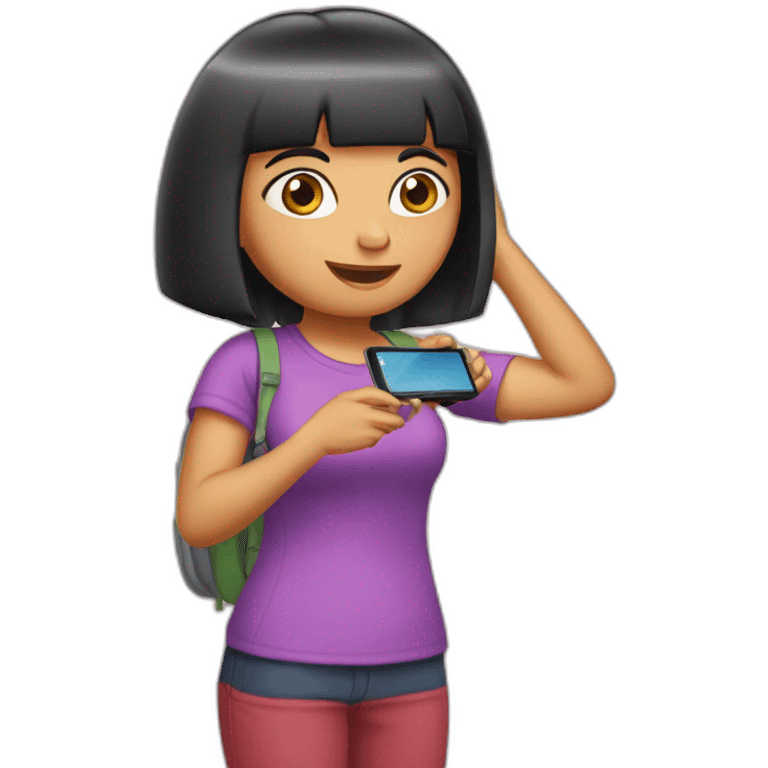 Dora téléphone  emoji